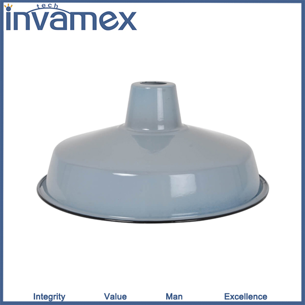 Broek Plunderen Veroveraar Invamex emaille lampenkappen grijze vintage stijl - INVAMEX